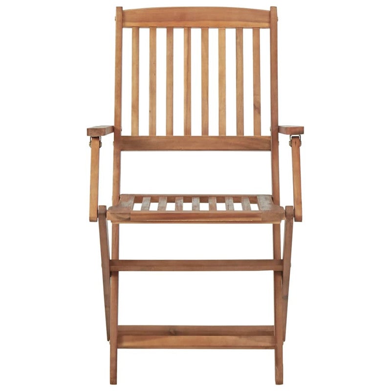 Chaise de jardin pliable avec coussin en Bois Bleu - 5