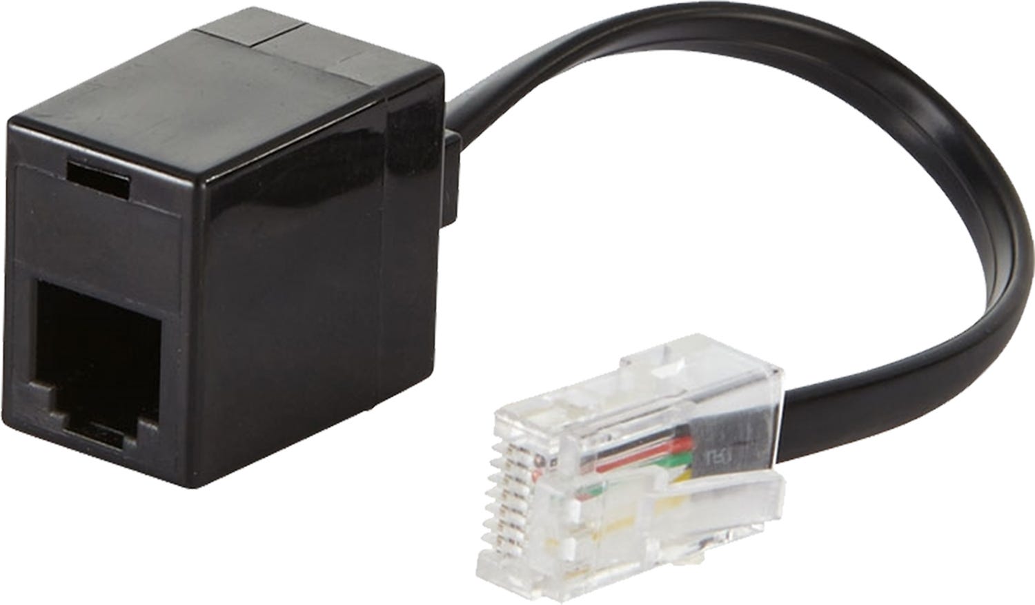 Adaptateur RJ45 (mâle) vers RJ11 (femelle) - Noir - Dio | Leroy Merlin