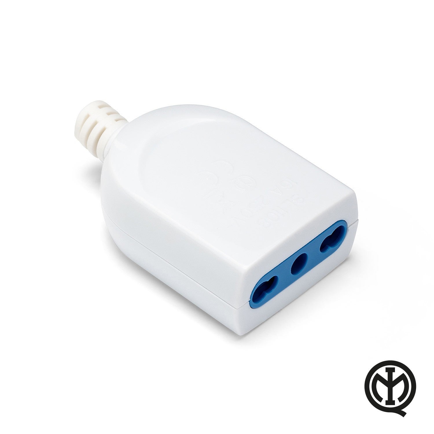 Prise italienne à monter: 16A, 2P+T, 230 V, blanc mat - 2