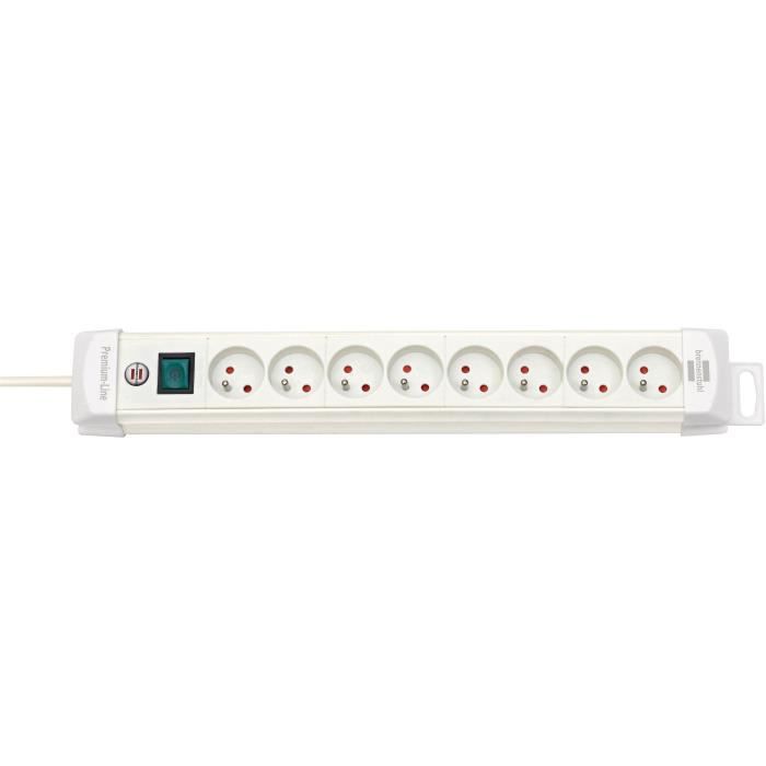 Bloc multiprise Premium Plus 8 prises 3m avec interrupteur BRENNENSTUHL - 6