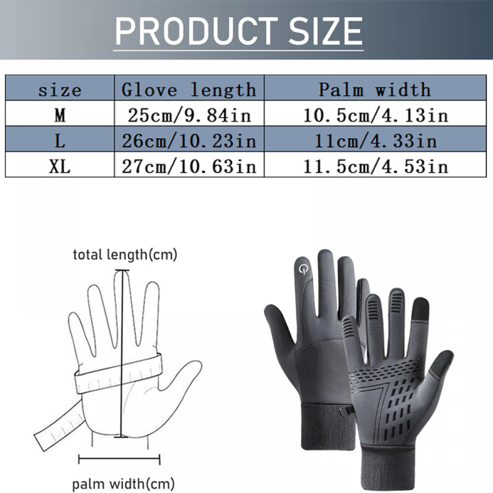Guanti invernali con fodera Guanti da sci termici antiscivolo caldi con da intere Guanti touchscreen antivento per ciclismo, guida, escursionismo  18