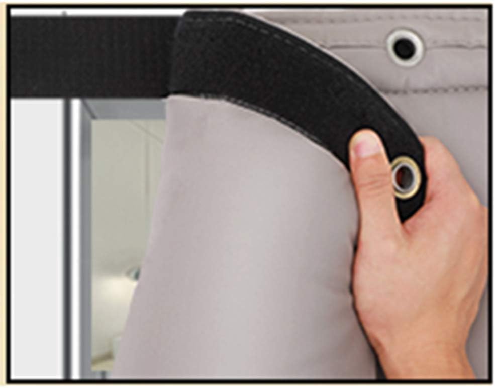 90x210cm(35x83inch) gris Thermique Isolation Phonique Rideau De Porte, Phonique Anti Froid pour portes Isolation Seule pour portes de balcon Porte de - 4