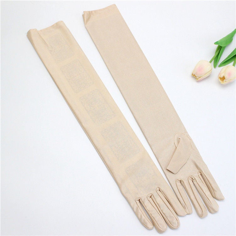 Gants de Protection Solaire Femmes Gants de Conduite Tactile Eté Gants à Doigts Complets Long Respirant Manchon de Bras Anti-UV Antidérapant Gloves - 3