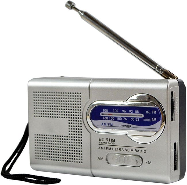 Walkman AM/FM portable, radio avec haut-parleurs intégrés, prise casque ...