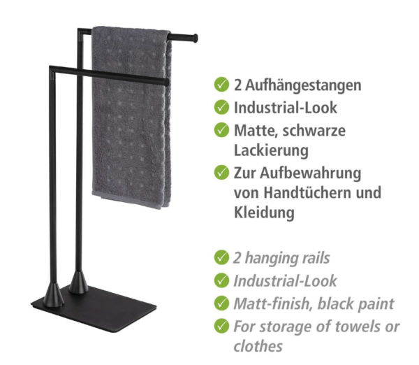 HELLA Wieszak na ręczniki, metalowy, 78 x 20 cm, WENKO, WENKO - 5