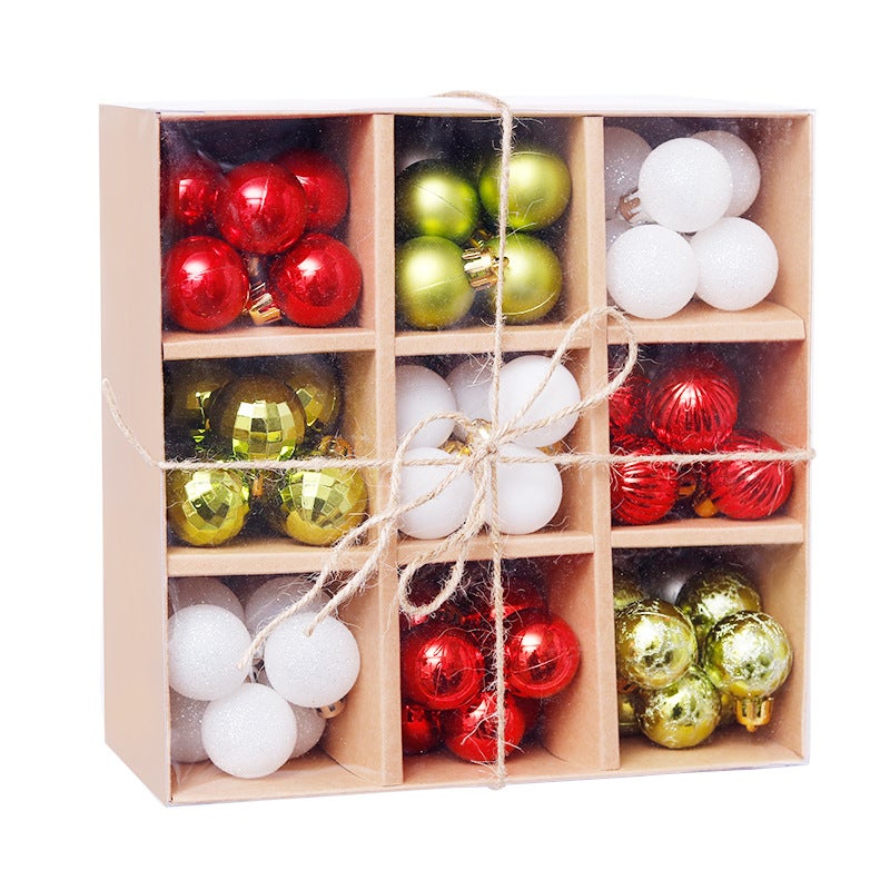 Bombki choinkowe 99 szt. 3 cm Ozdoba choinkowa, mini wiszące bombki, różowe