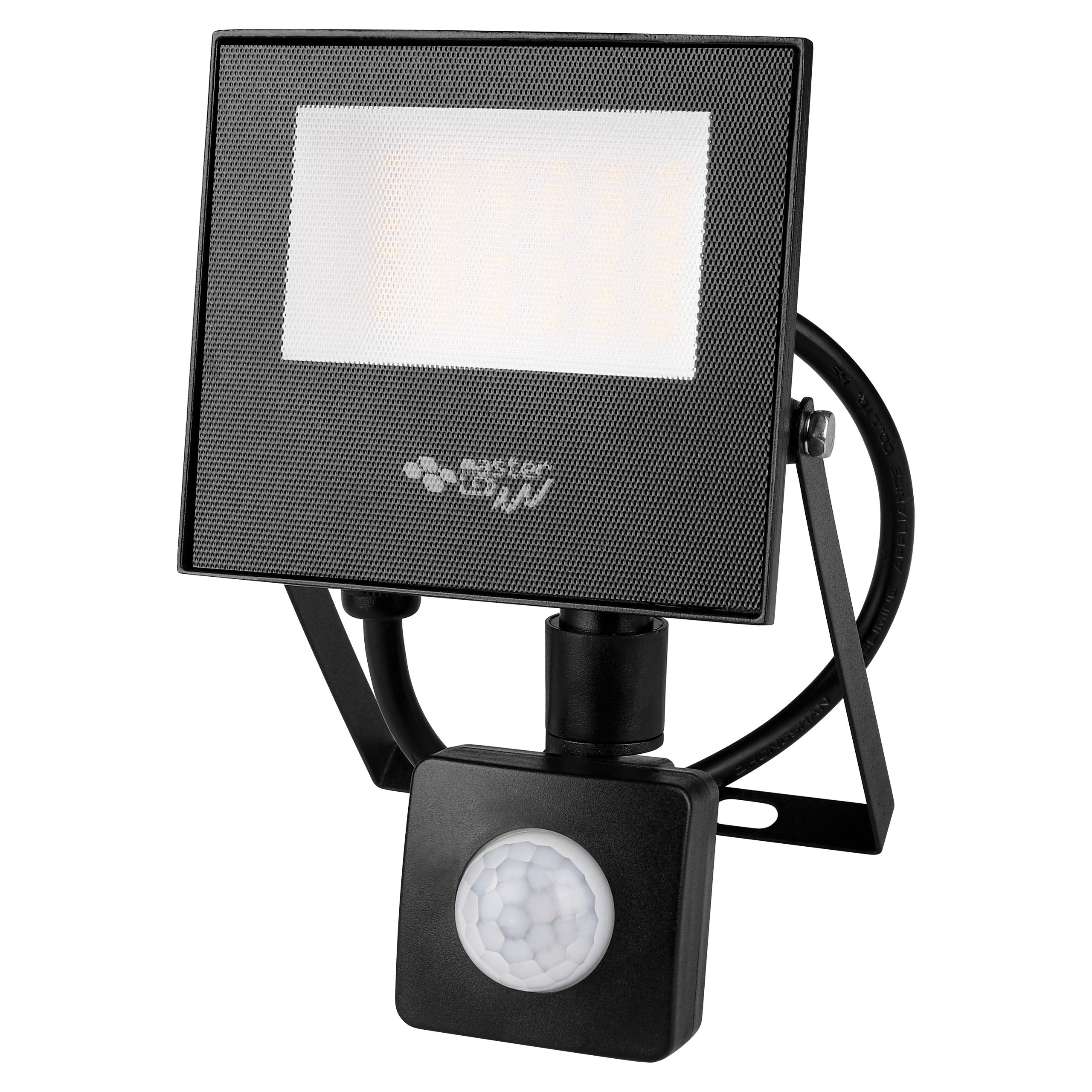 Naświetlacz LED Tiga 20W IP65 4500K neutralna biel z czujnikiem PIR halogen czarny MasterLED