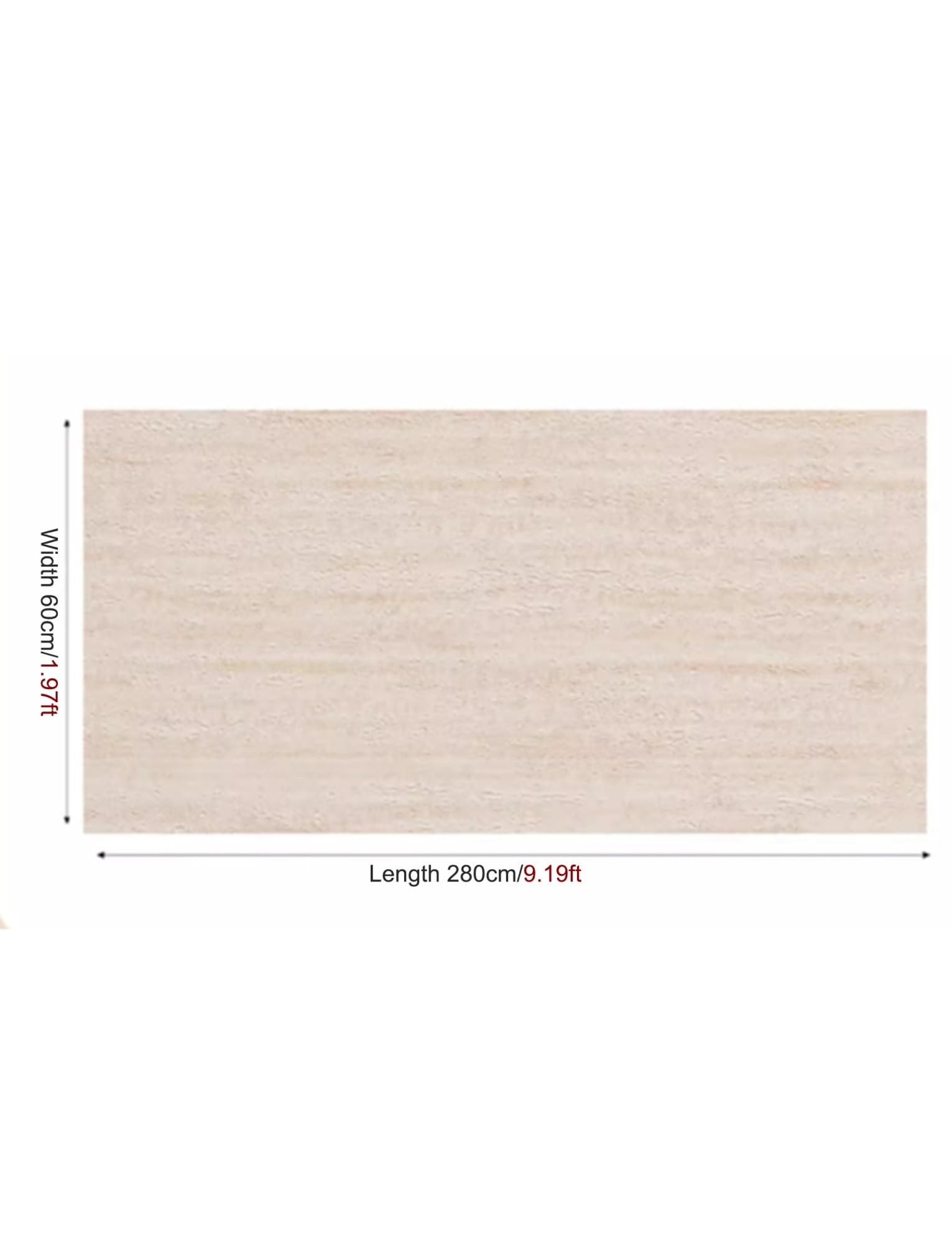Panneau mural autocollant en PVC imitation travertin, papier peint décoratif autocollant, résistant à l'huile, pour bureau et chambre, 60 x 280 cm - 5