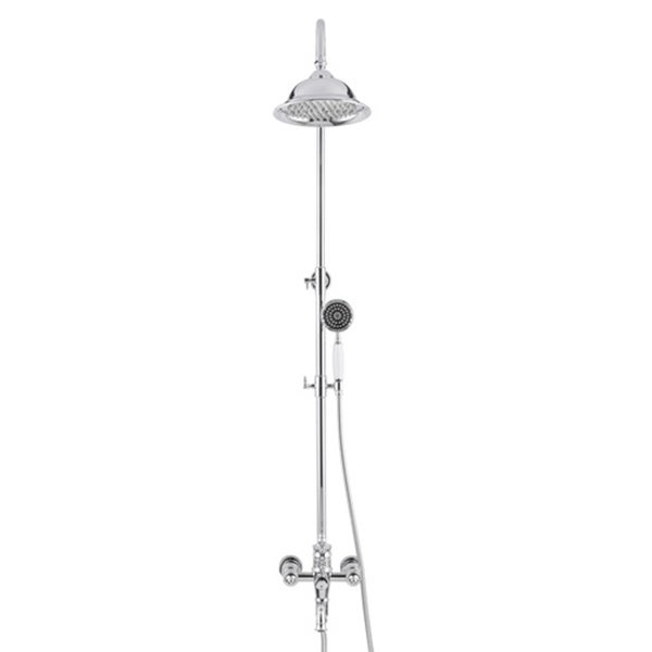 Conjunto de duche com torneira retro, Cromo - 3