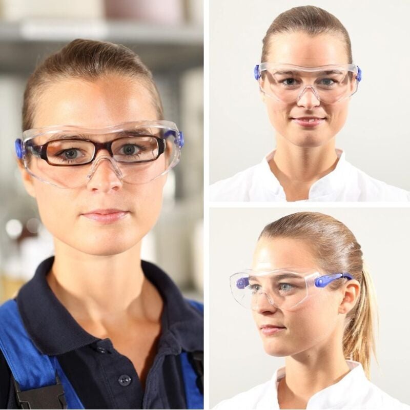 Surlunettes de Protection 1 paire de lunettes de sécurité réglables Pour l'agriculture, l'industrie et le laboratoire - 4