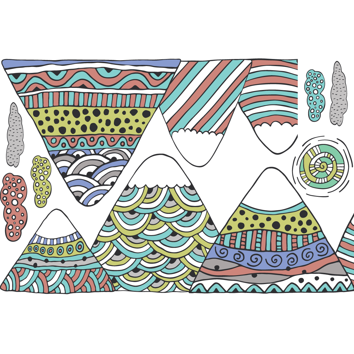 Adesivo bambino di montagna scandinavo anoushka - Sticker adesivo - adesivi murali - 120x180cm - 2