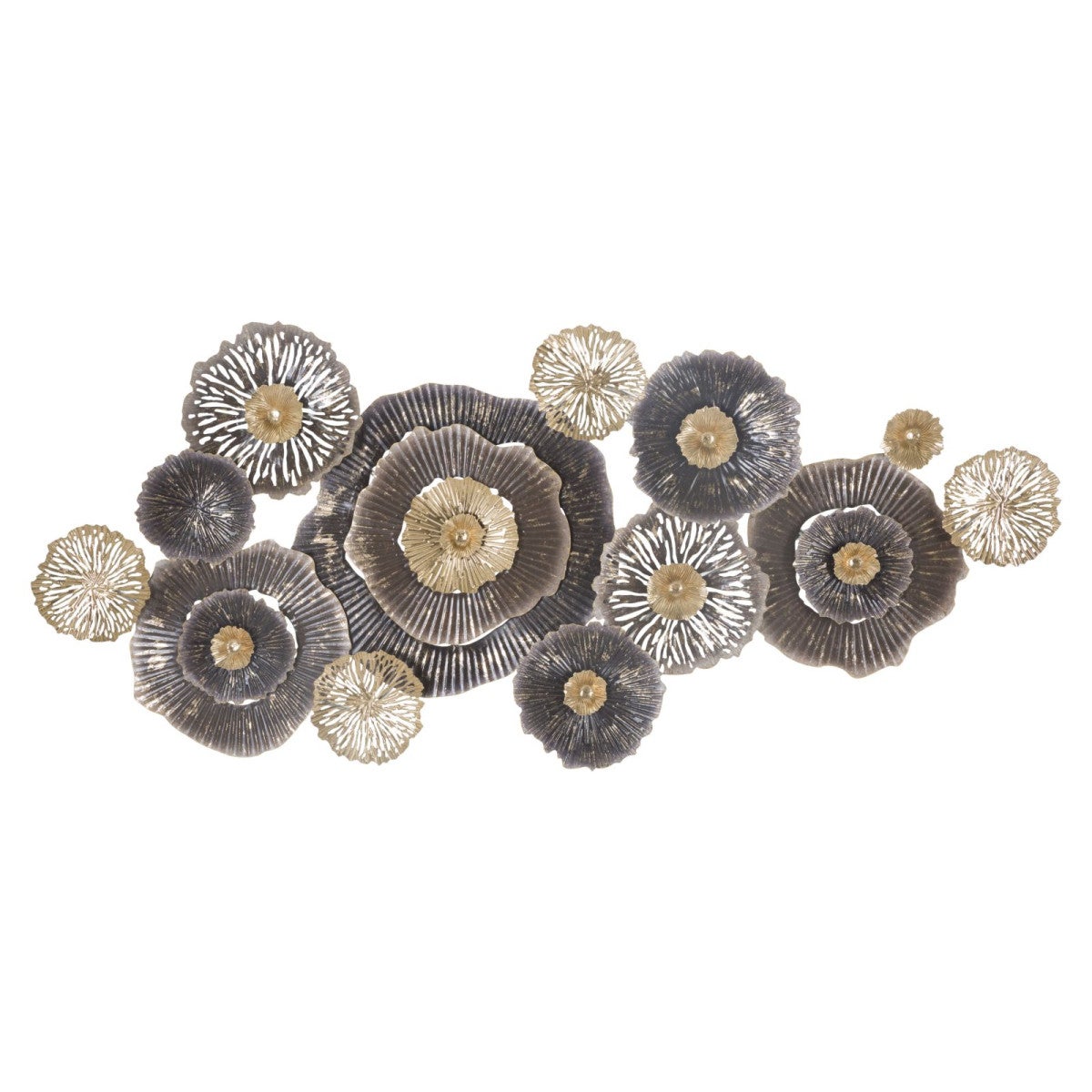 Panel 3D dekoracyjny mauro-ferretti Panneau Floral metal wielokolorowy stylowy