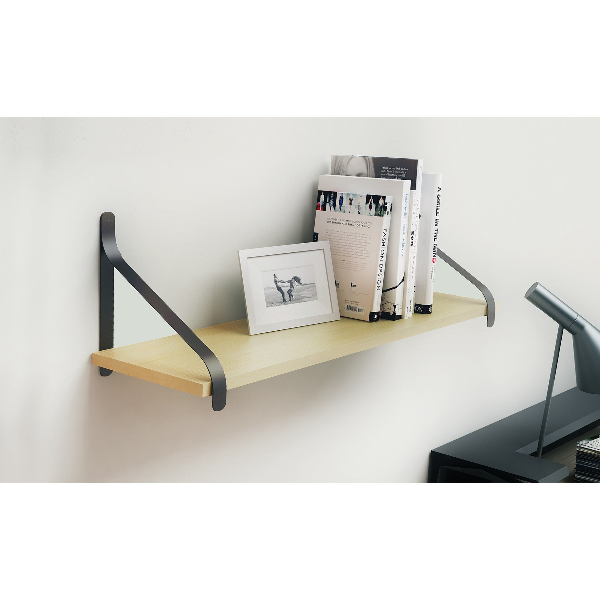 REI | Suporte de Parede para Prateleira 1472 | 206 mm | 25x210x206 mm | Aço Preto Fosco | 20 kg - 5