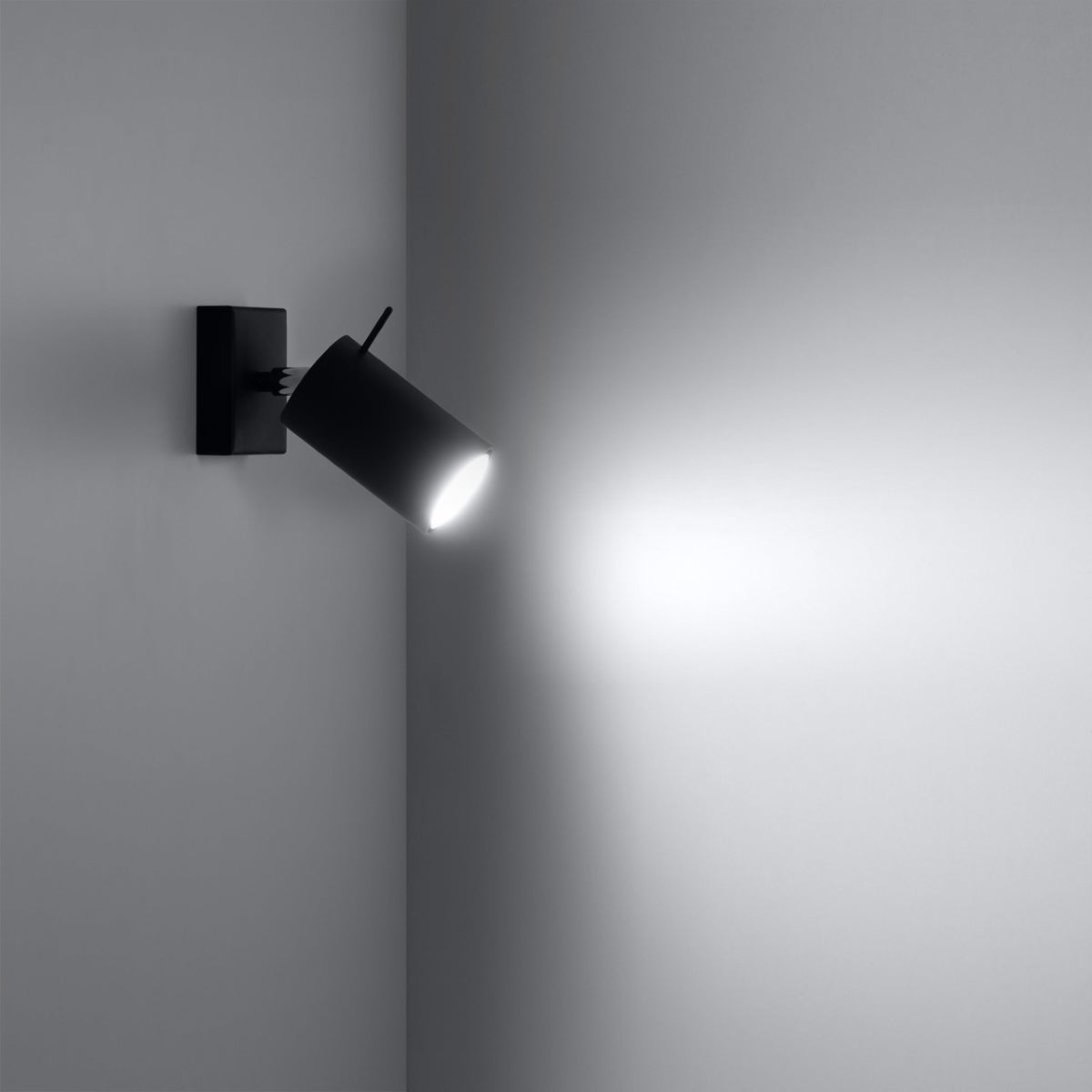 Kinkiet BRIIX czarny LED 3000K - 8x16x8cm Sollux