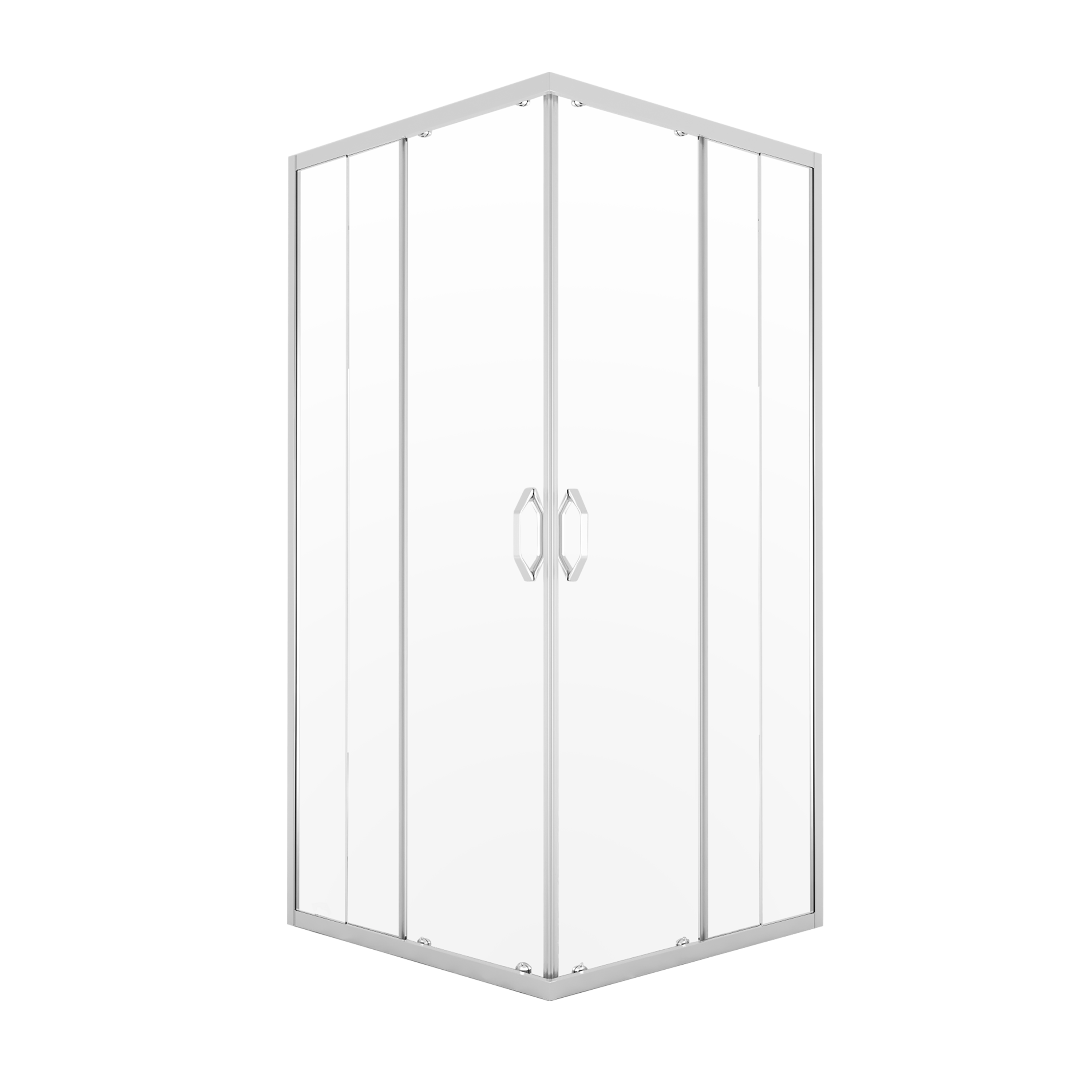 Kabina prysznicowa Durasan kwadratowa Flexi regulowana 78-100x78-100 cm chrom, szkło transparentne 8 mm 1 szt.