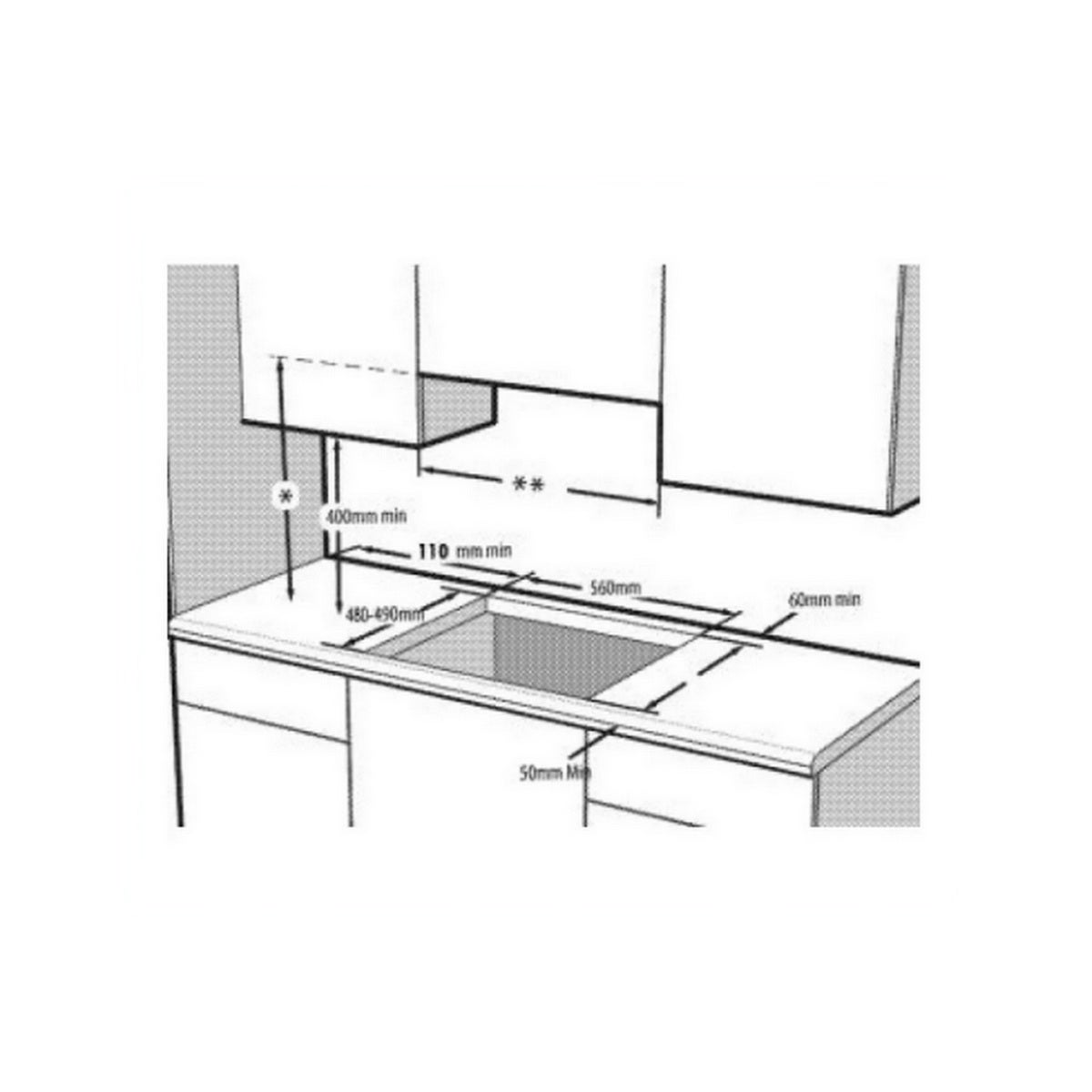 Table de cuisson mixte 60cm 4 feux 1200w noir - Beko HILM64222SV - 2