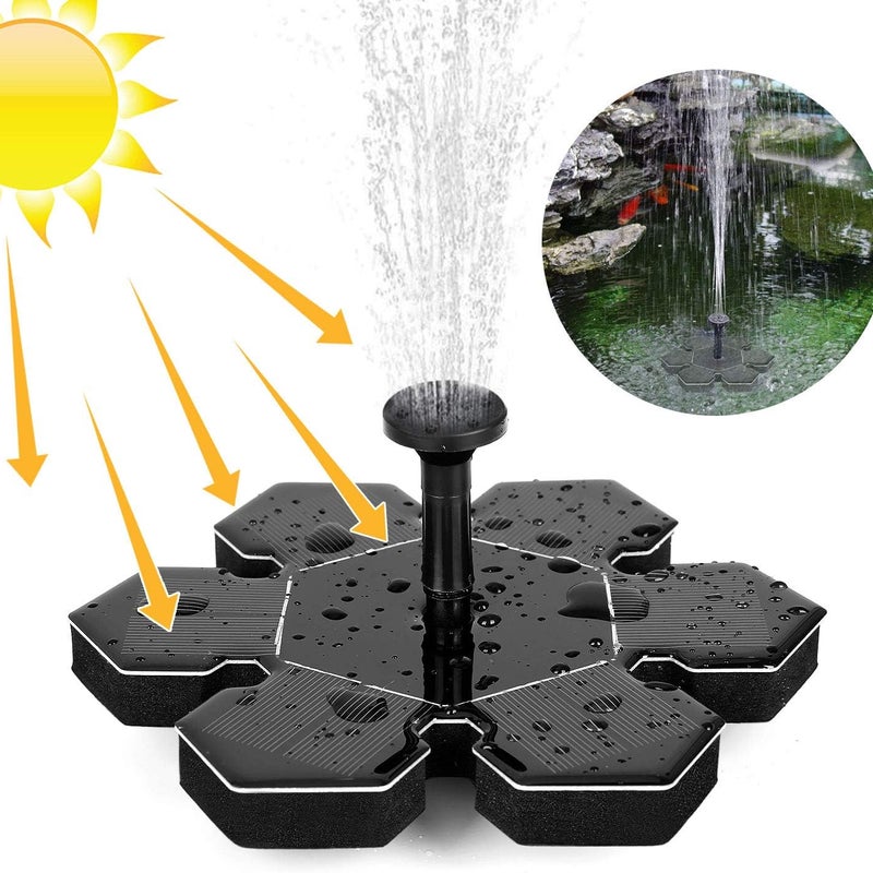 Fontanna solarna zewnętrzna z panelem słonecznym 1,5 W