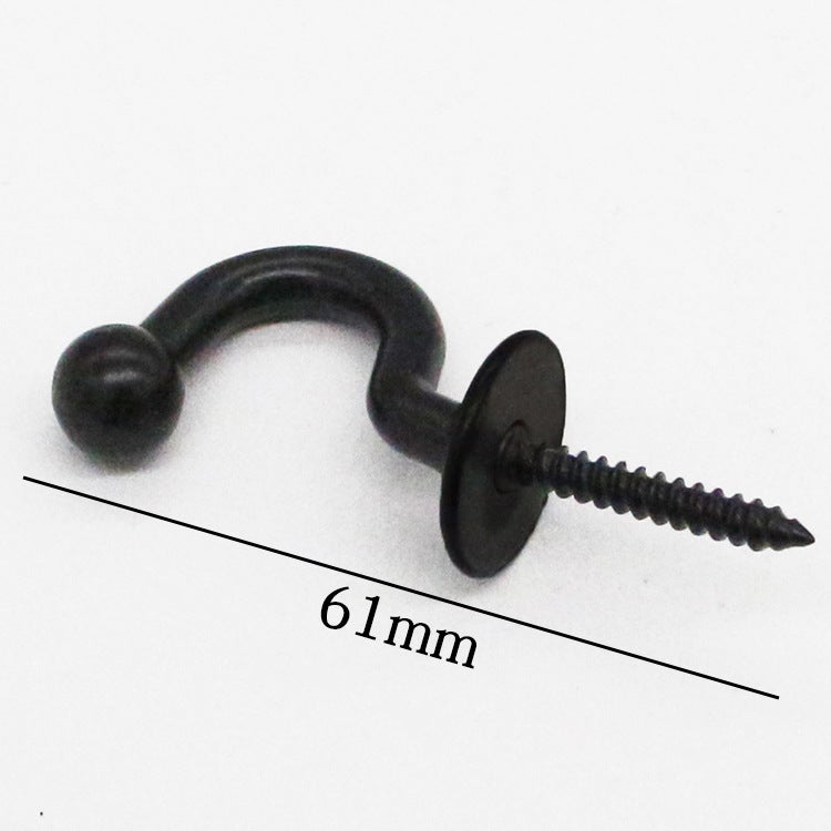 Juego De 2 Alzapaños Para Cortinas De Metal Negro - Forma De U, Montaje En Pared, Para Borlas O Decoración