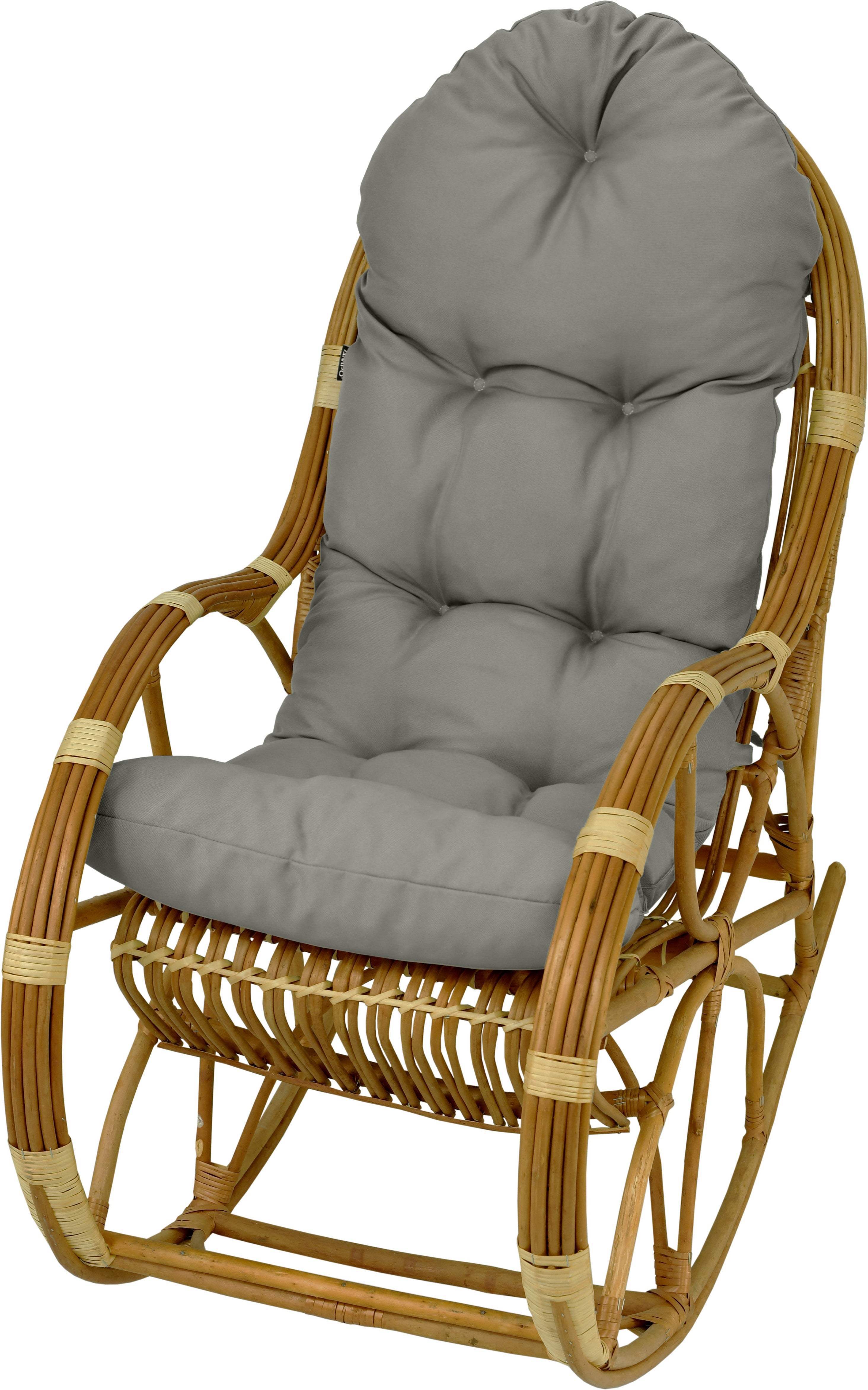 Poduszka na fotel bujany rattanowy AMPO szary gładki 1 szt.