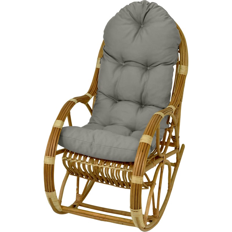 Poduszka na fotel bujany rattanowy AMPO szary gładki 1 szt.