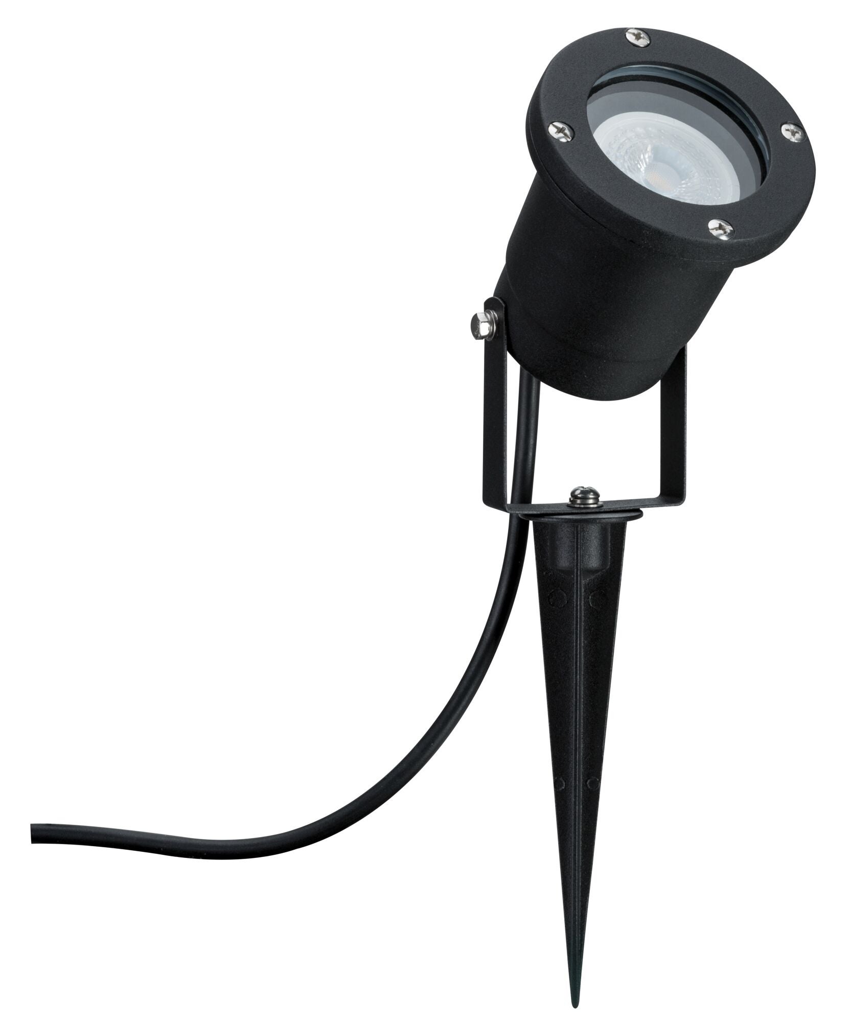 Projecteur de jardin LED IP65 rond 92mm 3000K 3,5W 230lm 230V 38° Noir Aluminium - 3