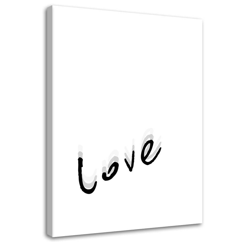 Obraz na płótnie, typografia Love 70x100
