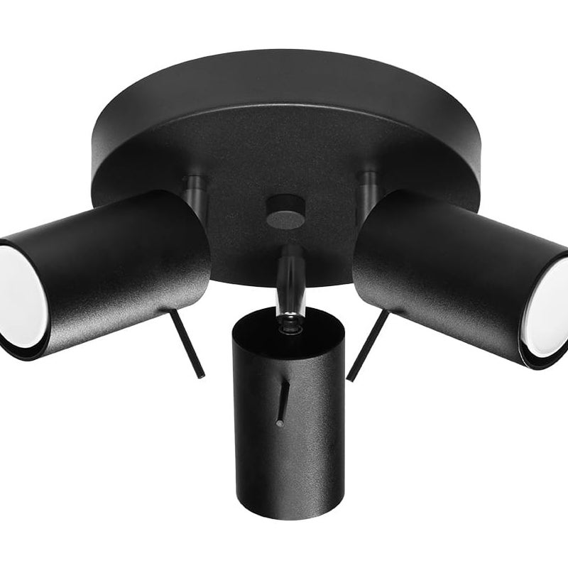 Lampa sufitowa wisząca Ring czarna-chromowana 3xGU10x40W ring wym: 20 x 20 cm metal Sollux Lighting