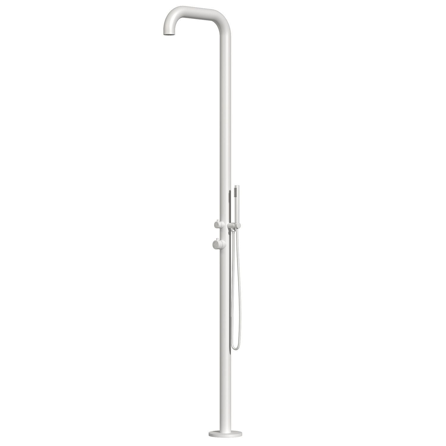 Rampe De Descente Pour Piscine En Acier Inoxydable 316L - Longueur 1219 Mm - 2 Points D'Appui, 1 Marche - Finition Poli Verni - Kit Complet