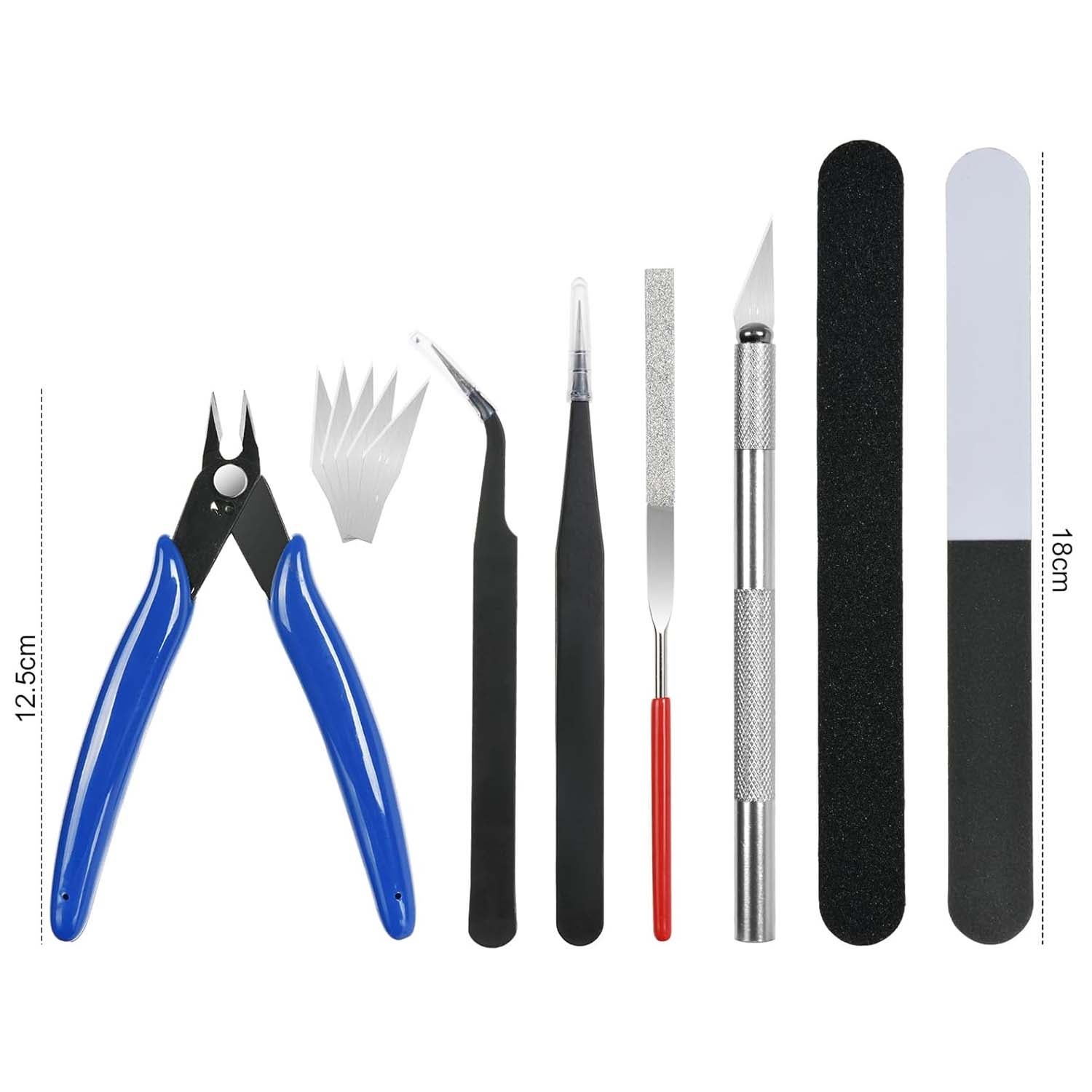 1 Set Kit de base modéliste – Outils pour assembler modèles robots, voitures et avions, bricolage DIY, construction et réparation de maquettes - 2