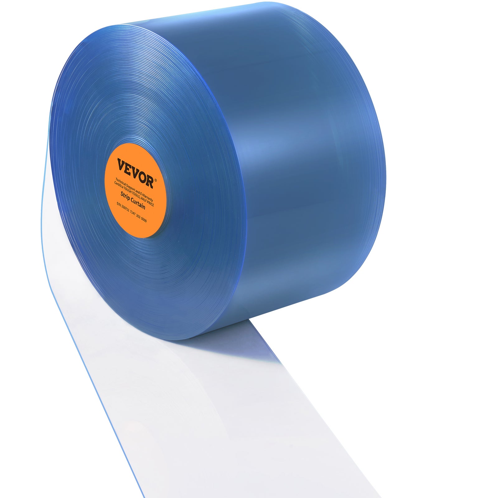 Rideau à lanières PVC 5000x20 cm,VEVOR bande de porte lisse roulée transparente,épaisseur 2 mm,adapté aux usines,entrepôts,centres commerciaux - 9