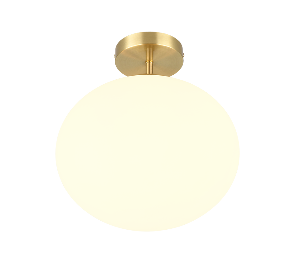 Lampa wisząca FOMENTO biało-mosiężny 1xE27x15W szkło wym:33x30x30cm IP20 Trio