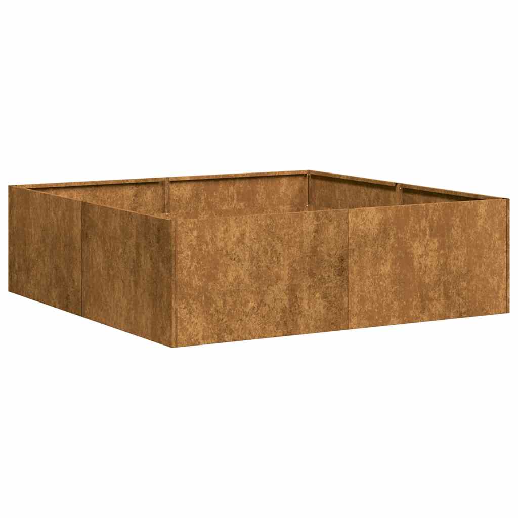 Jardinière en acier corten rouillé 100x100x30 cm - COMFORTXL | Leroy Merlin