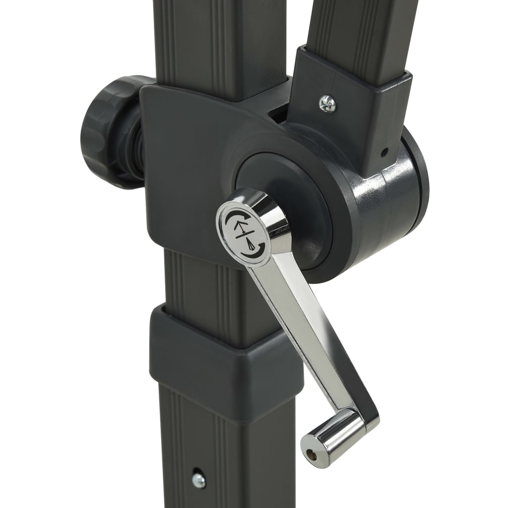 Ombrellone da giardino decentrato con palo e luci LED 250 cm terracotta 02_0008538 - 8