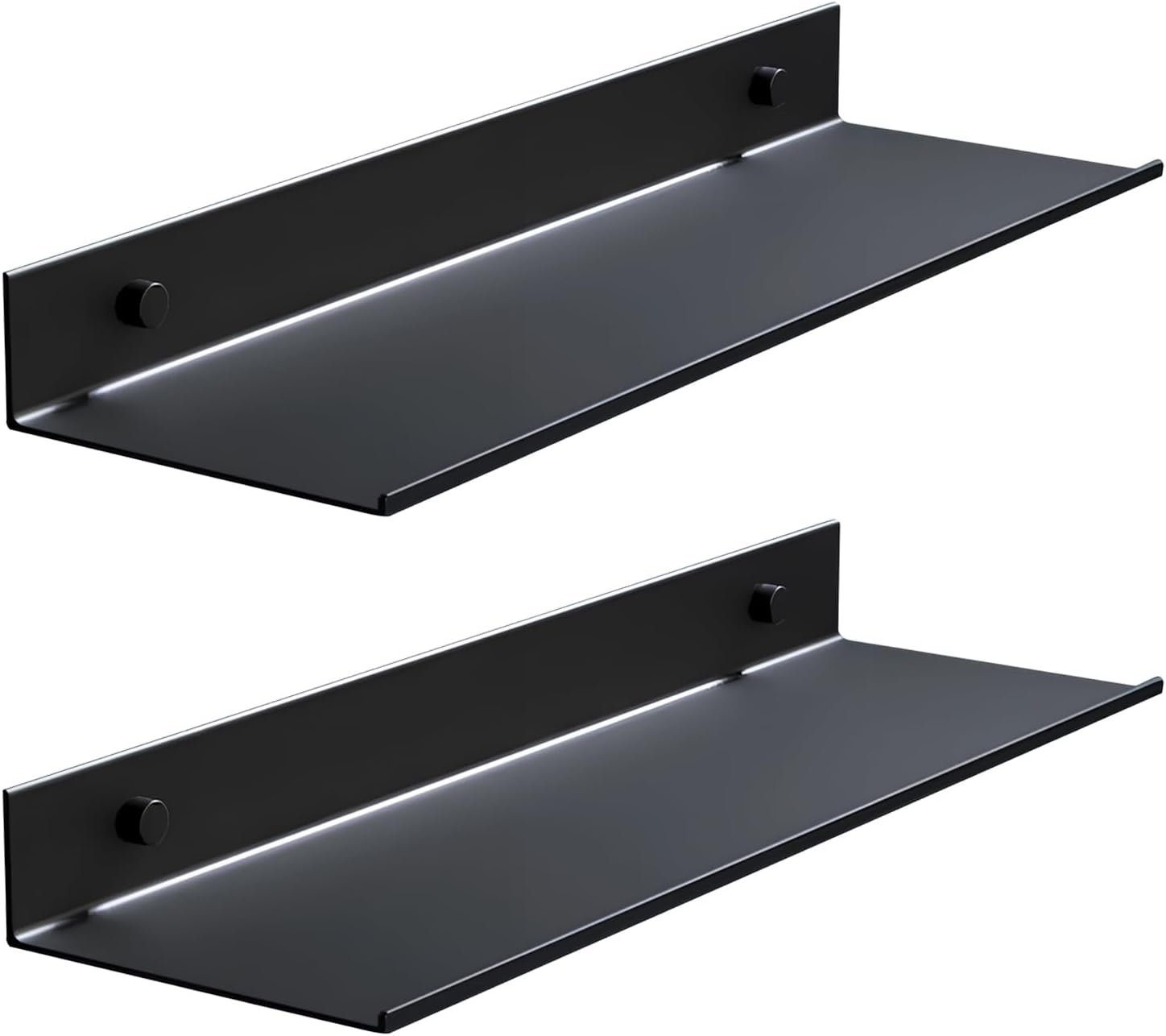 Wisząca półka ścienna do prysznica, organizer 40 cm do łazienki, kuchni i toalety, czarna, 2 sztuki
