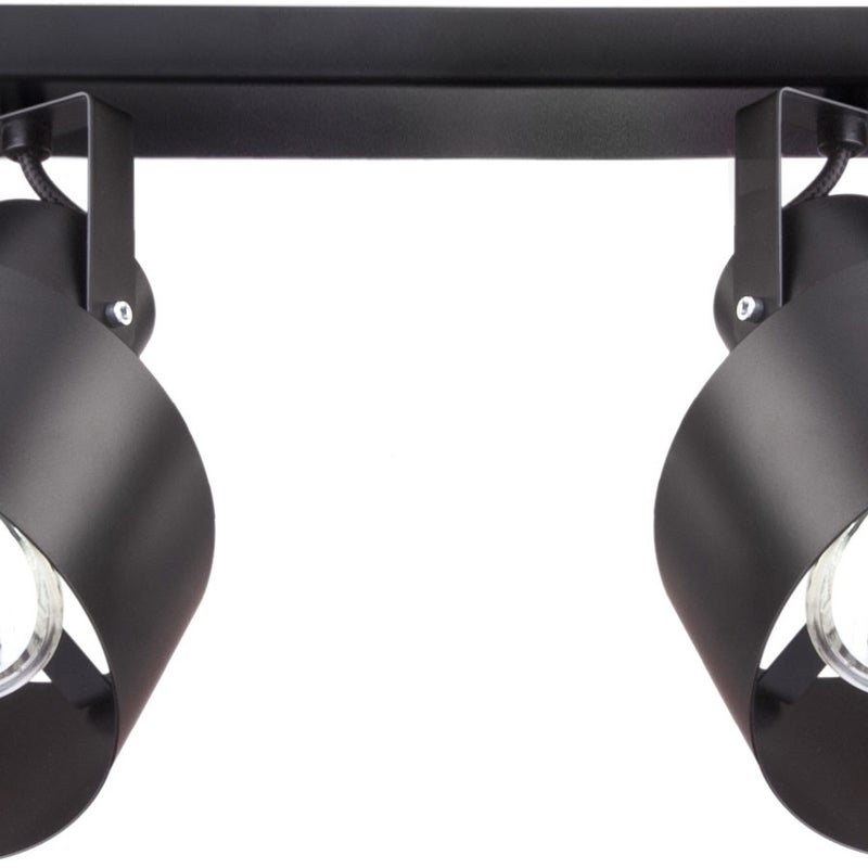 Reflektor sufitowy spot natynkowy Rif Plus listwa czarny 2xE27x15W wym: 21 x 42 x 15 cm metal SIGMA