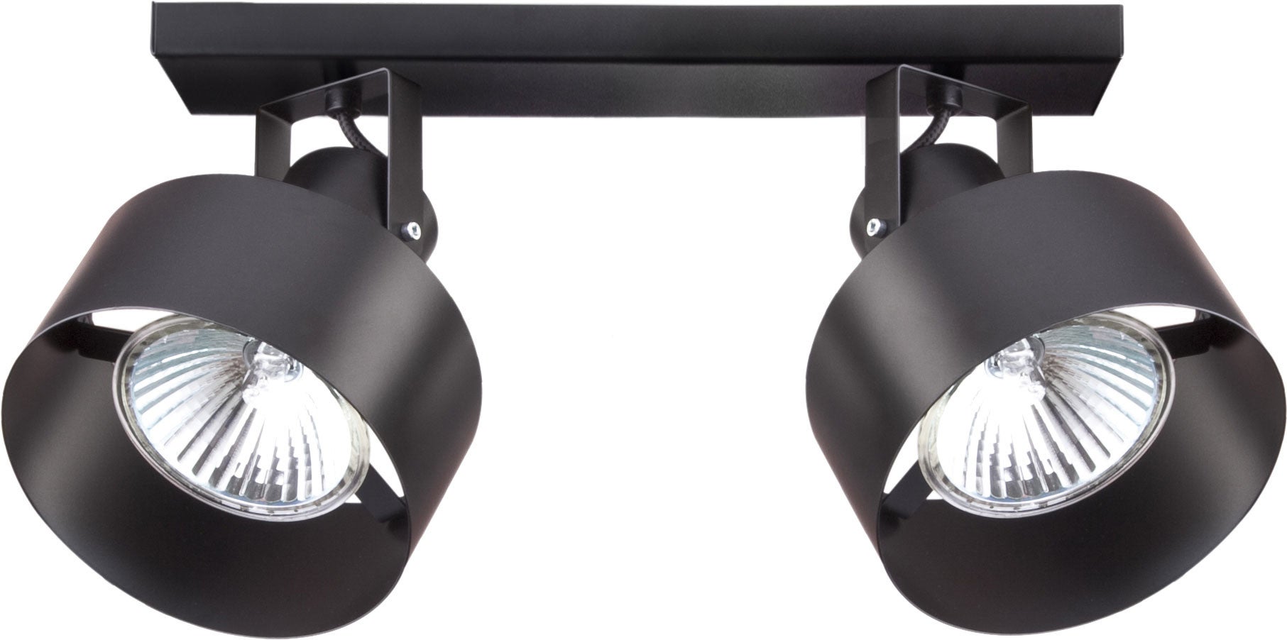 Reflektor sufitowy spot natynkowy Rif Plus listwa czarny 2xE27x15W wym: 21 x 42 x 15 cm metal SIGMA