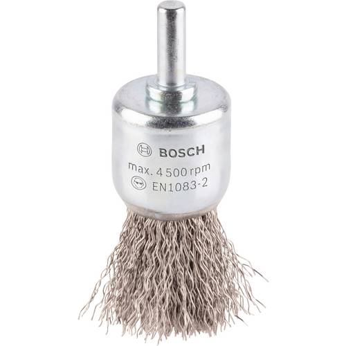 BOSCH 2608622127 - Spazzola a pennello in acciaio INOX, filo ondulato da 0,3 mm, 25 mm, 4500 giri/min