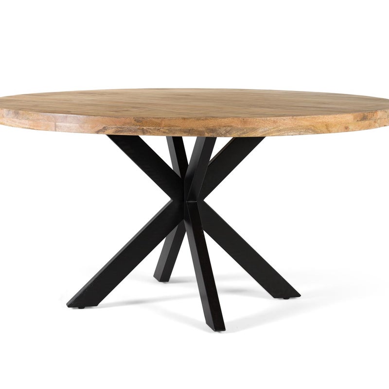 Okrągły stół jadalny z drewna mango o średnicy 120 cm