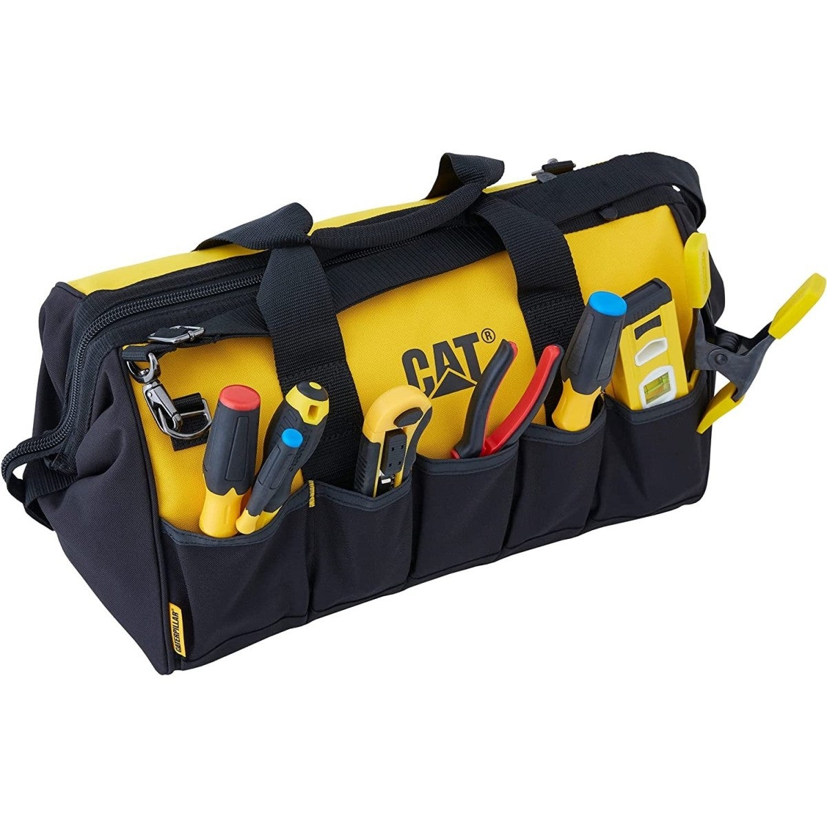 Saco de ferramentas Caterpillar 28L Base em PVC Tecido de poliéster 600D 10 bolsos exteriores 10 bolsos interiores Leve - 6