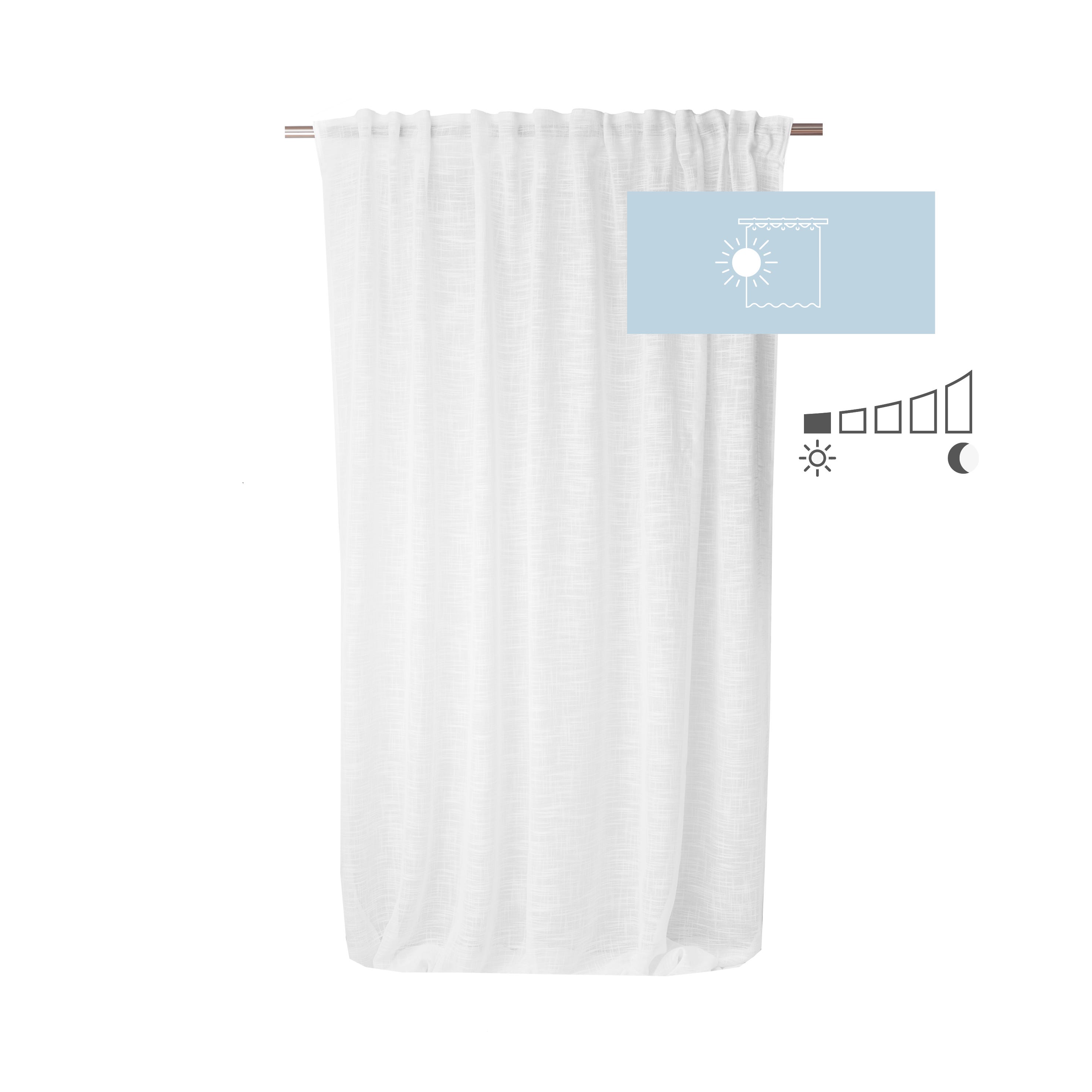 Cortinado Inspire franzido amina 300x280cm branco - 5