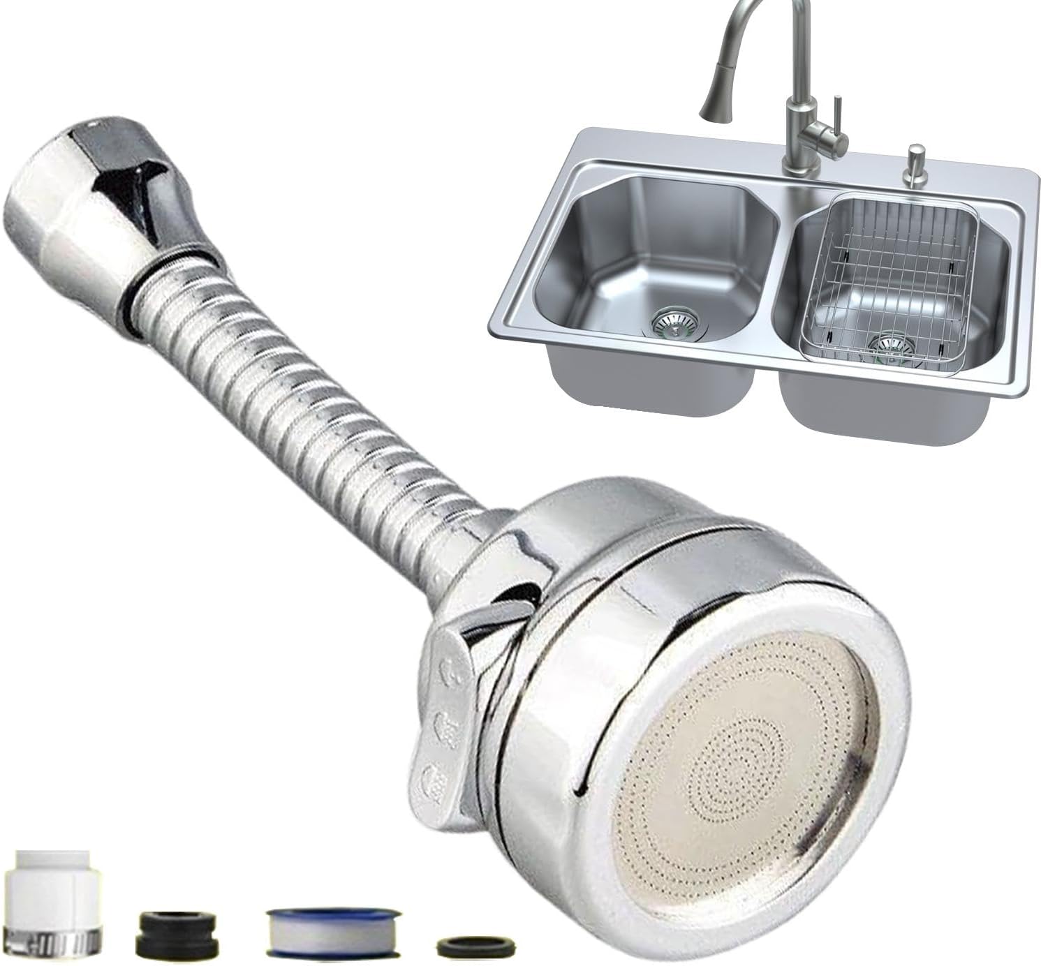 Pulverizator pentru robinet de bucătărie Pulverizator pentru robinet de bucătărie Cap de pulverizare rotativ mod pulverizator robinet anti-stropire