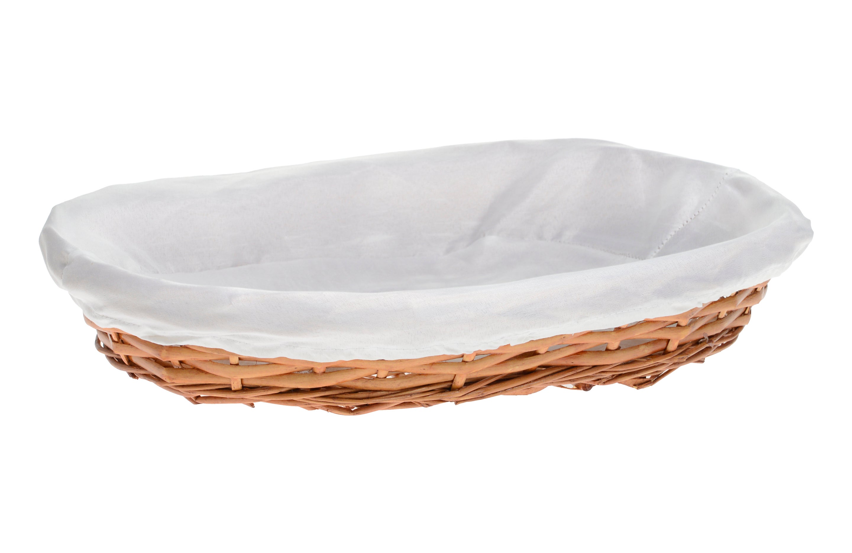 HERSIG Cesta Ovalada De Mimbre Sin Forro | Color Miel | 50x33x22/33 Cm | Artesanal Y Ligera