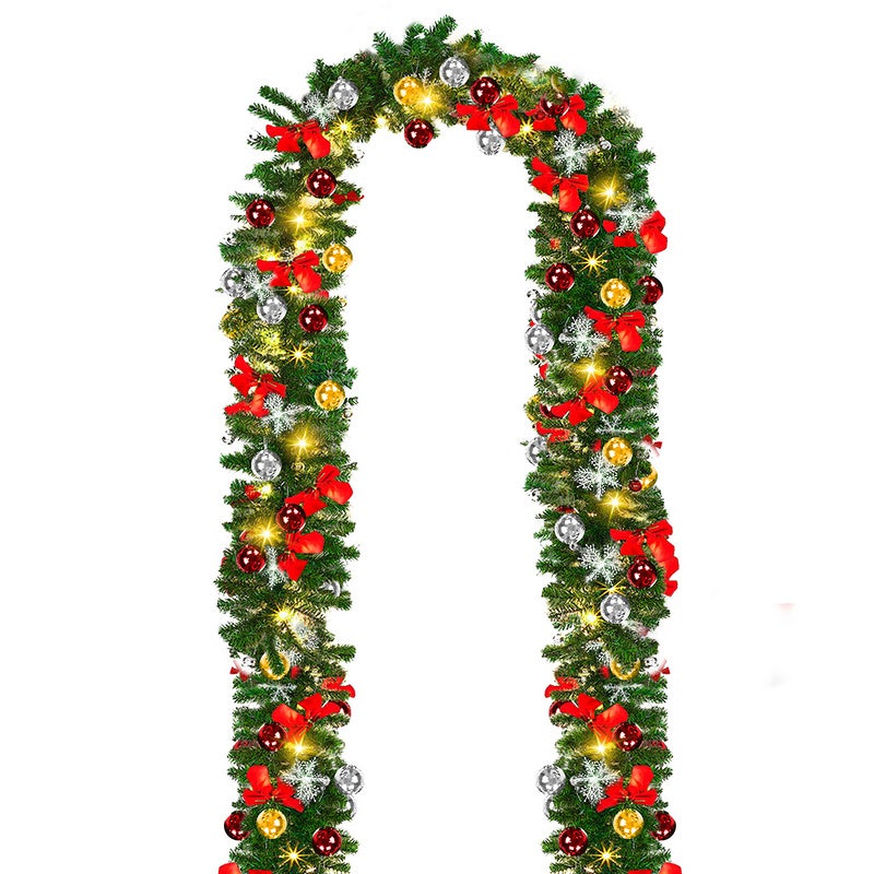 UISEBRT Guirlande De Noël Artificielle Avec 36 Nœuds Rouges