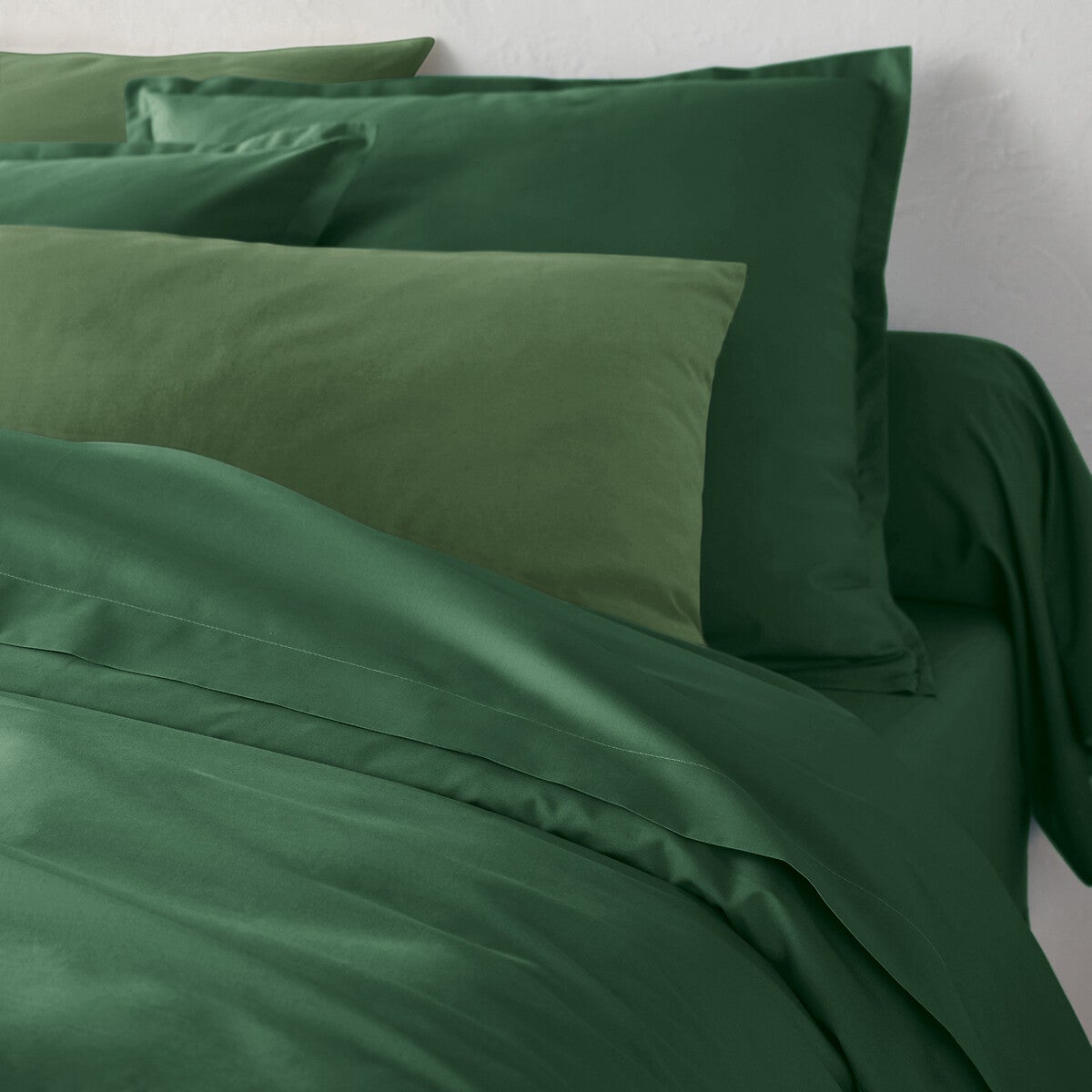 Housse de couette en percale de coton Scenario - Vert forêt - 240 x 220 cm - 2