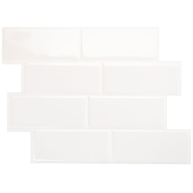 Naklejki ścienne samoprzylepne – Urban White – Efekt porcelany – 29,2 cm x 21,6 cm (opakowanie 10 sztuk)