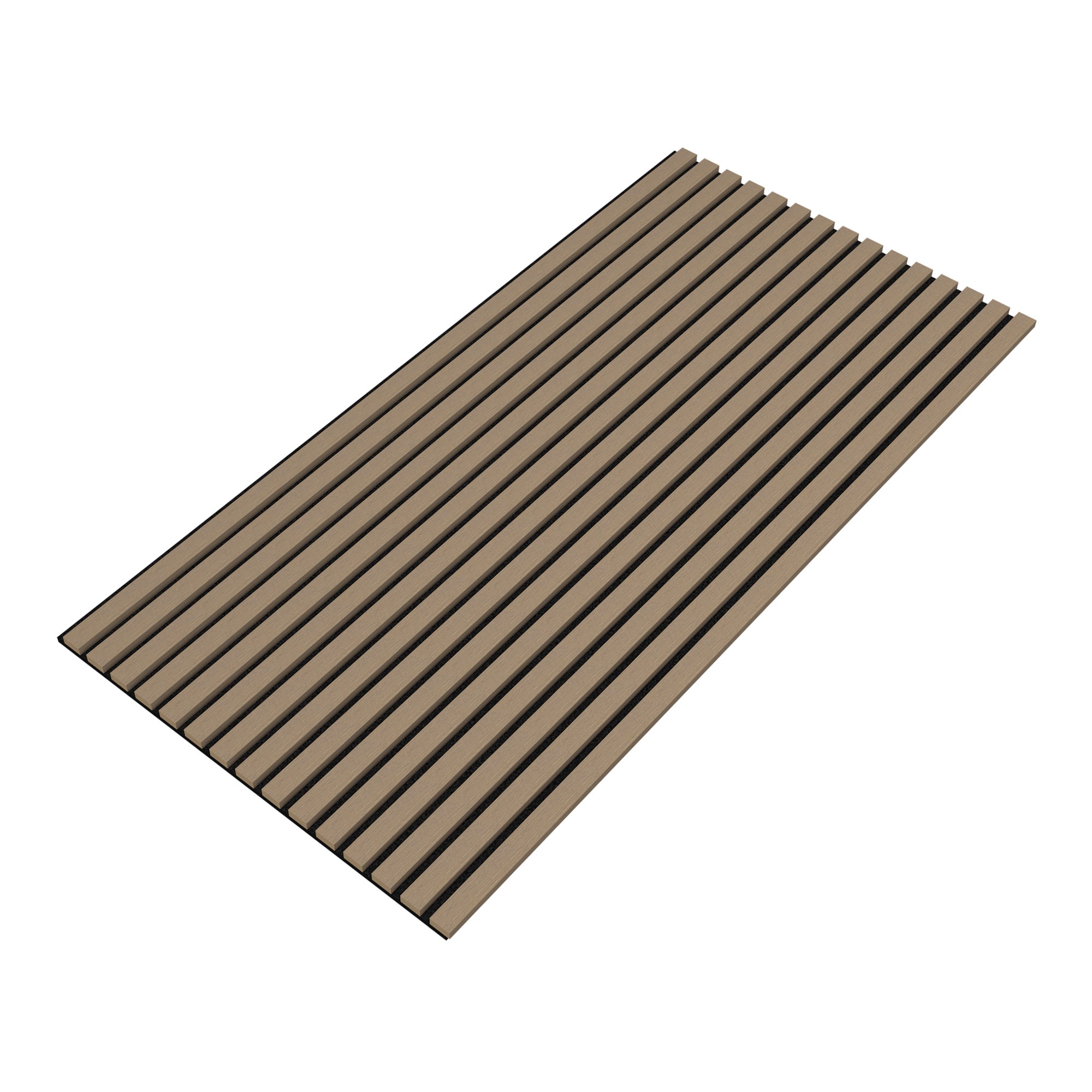Conjunto de 4 painéis acústicos Vang em MDF e feltro 120 x 60 x 2 cm (2,88 m²,) - nogueira clara [NEU.HOLZ]. - 3