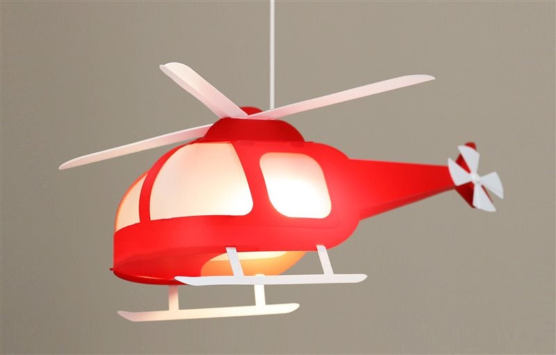 Lampe suspension enfant HÉLICOPTÈRE - R&M Coudert- rouge - 5