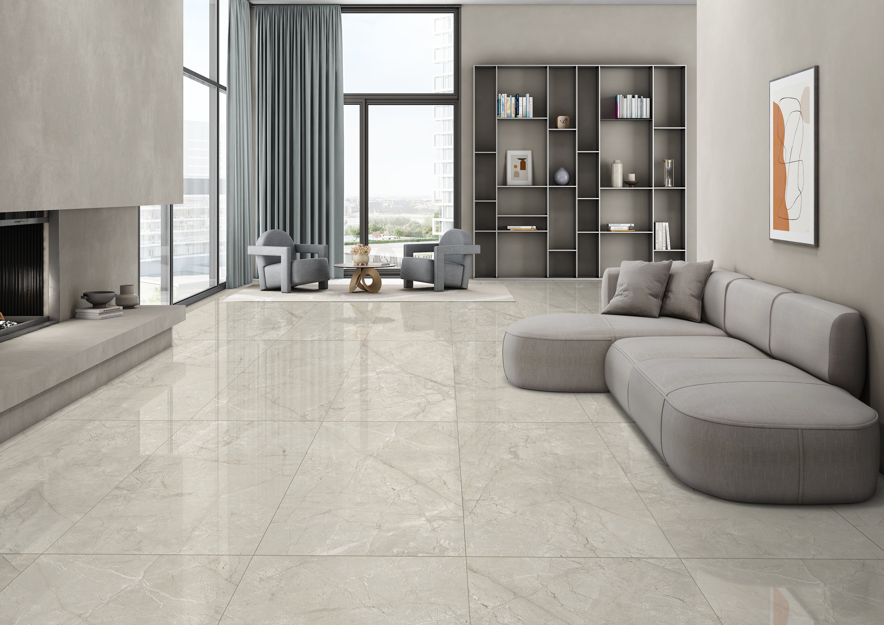 Carrelage intérieur sol & mur 60x120 cm Effet Pierre Brillant — free download