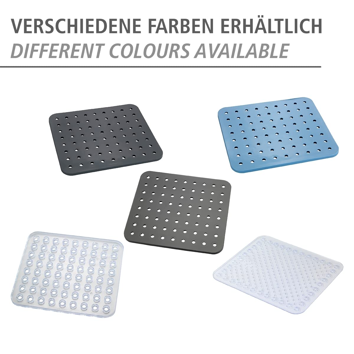 Fond d'évier WENKO KRISTALL en plastique noir - 6