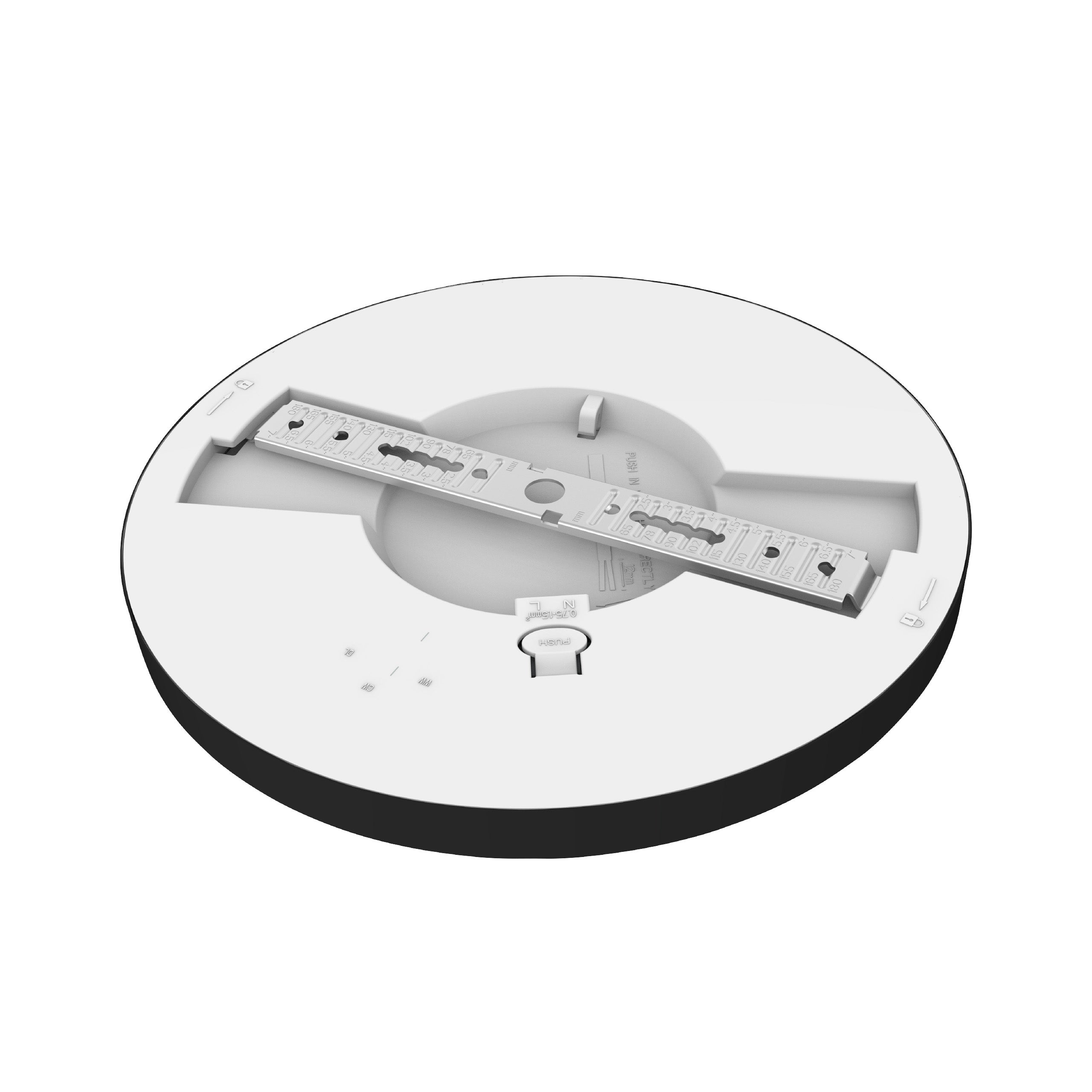 Panel LED 18W 22,5cm IP20 4000K neutralna biel 2w1 plafon sufitowy okrągły czarny XUDO - 2